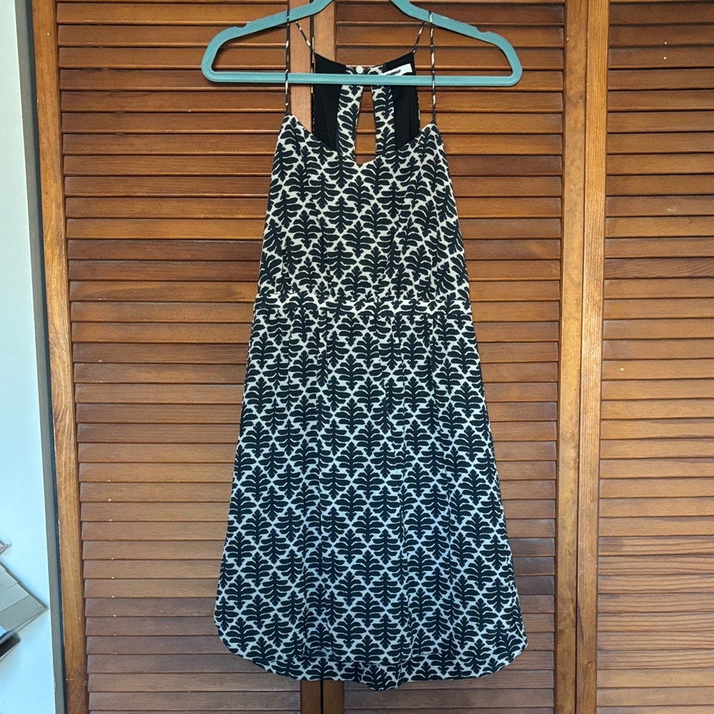 Madewell Monochrome Leaf Pattern Dress